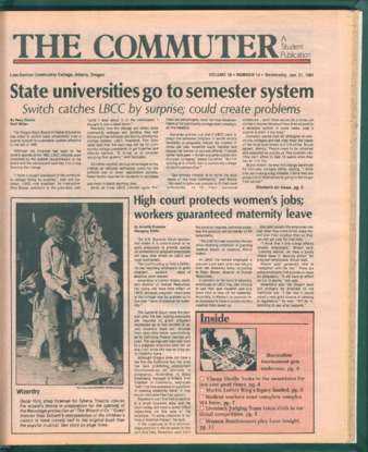 Commuter - Jan. 21, 1987 - Volume 18, Edition 12 thumbnail