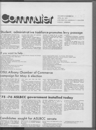 Commuter - Apr. 25, 1975 - Volume 6, Edition 21B thumbnail