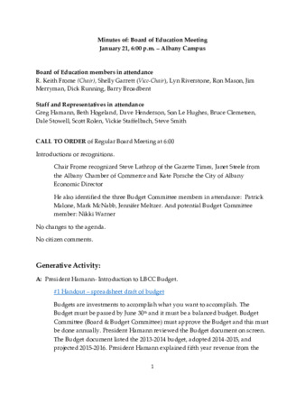 Board of Education Minutes 1-21-15 thumbnail