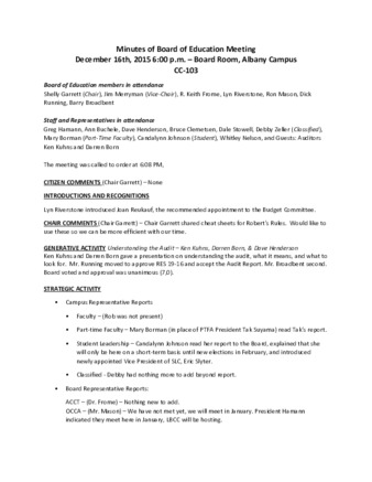 Board of Education Minutes 12-16-15 Miniaturansicht