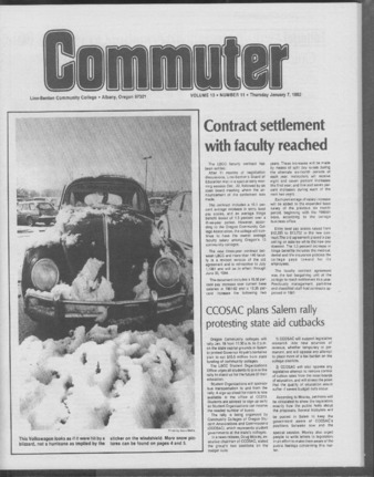 Commuter - Jan. 7, 1982 - Volume 13, Edition 11 thumbnail