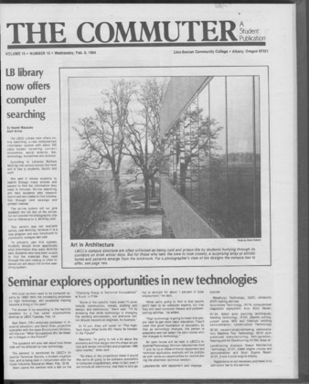 Commuter - Feb. 8, 1984 - Volume 15, Edition 15 thumbnail