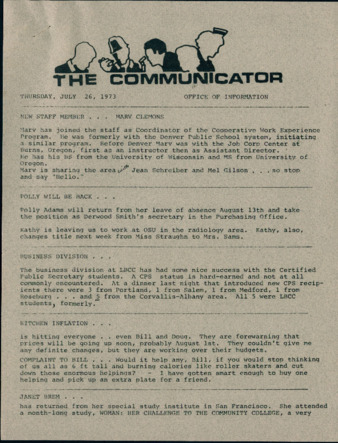 Communicator - Jul. 26, 1973 thumbnail