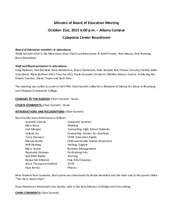 Board of Education Minutes 10-21-15 Miniaturansicht