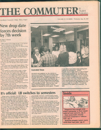 Commuter - Sept. 30, 1987 - Volume 19, Edition 1 thumbnail