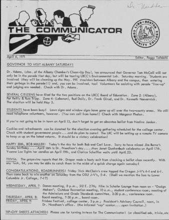 Communicator - Apr. 6, 1971 thumbnail